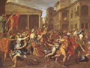 Nicolas Poussin The Rape of the Sabines (mk05) France oil painting artist
